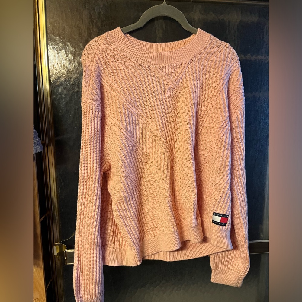 NWT small Tommy Jeans Pink Sweater